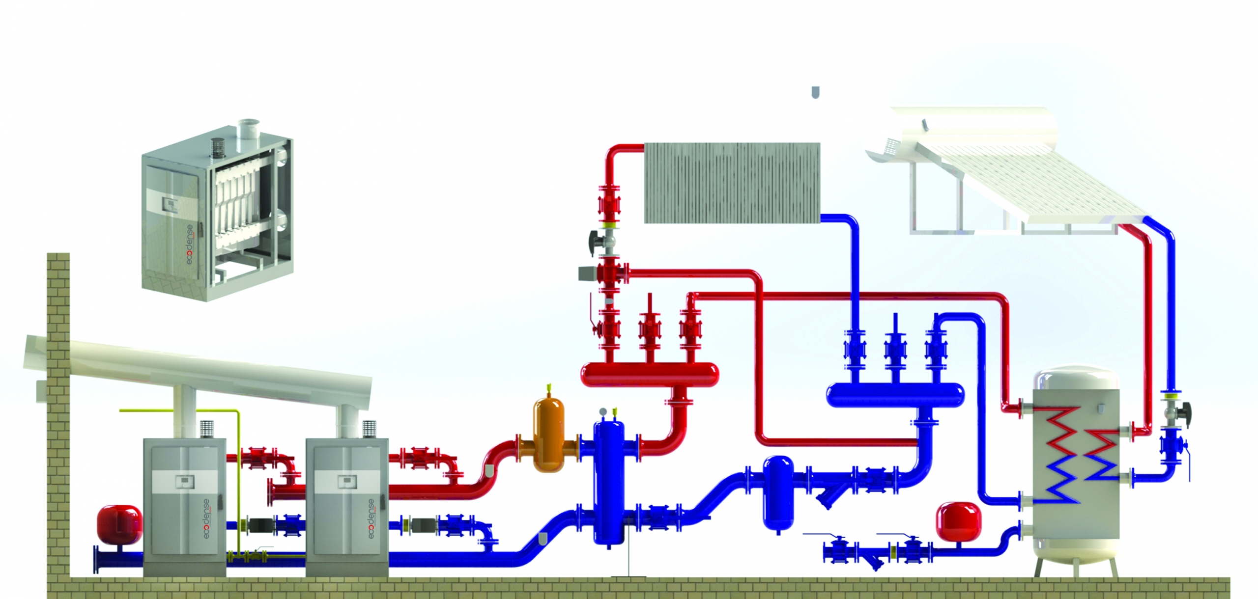 Floor Standing Gas Condensing Boilers Installation Schematic, Floor Standing commercial boilers