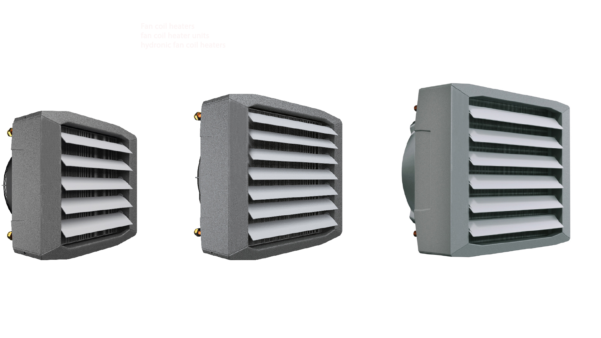Fan coil heaters; hot water heating fan coil; fan coil heater units; fan assisted air heaters;