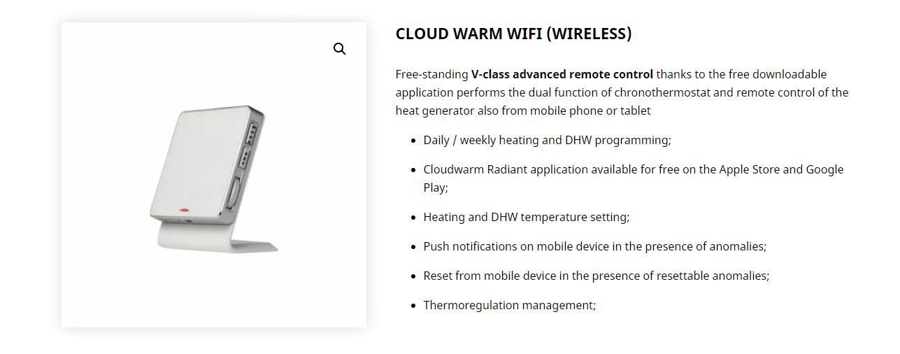 Cloud warm controller for R2C 24kW; stock; shop; spares; range; gas; caravan;