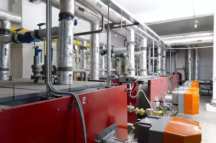 commercial boilers with dual fuel oil gas burners -hybrid heating system