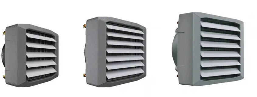 LPHW Unit Heaters- an air heater for a heating hot water system which can be powered by renewable sources of energy such as an air source heat pump, ground source heat pumps or a traditional hot water boiler from Flexiheat UK