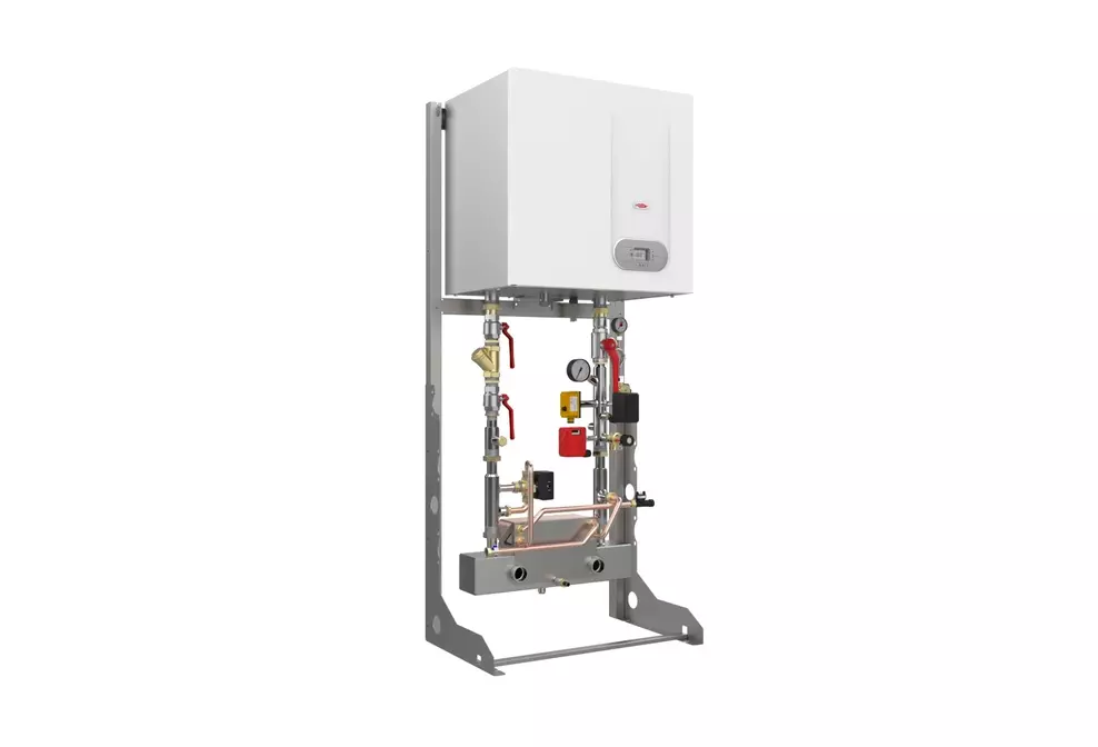 120kw output gas fired commercial condensing boiler in natural gas or propane gas fuel with high thermal efficiencies for energy savings.