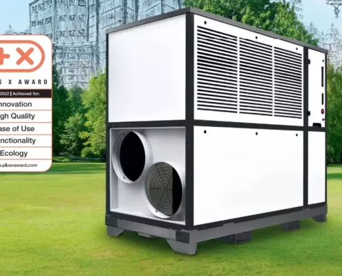 Industrial portable air conditioner heating and cooling portable air conditioning for industrial use from Flexiheat UK