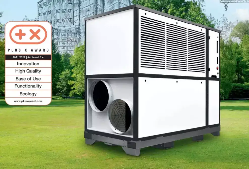 Industrial portable air conditioner heating and cooling portable air conditioning for industrial use from Flexiheat UK