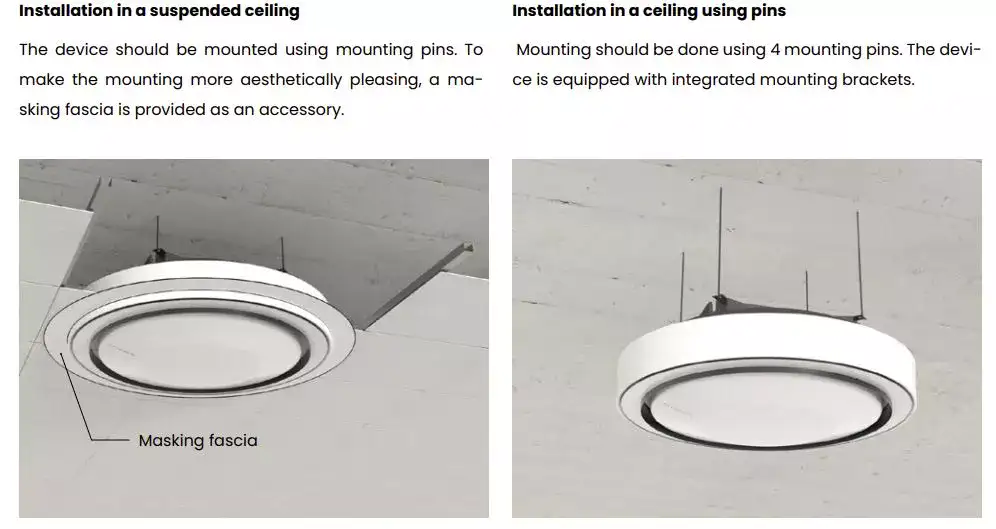 installation in a suspended ceiling or onto high ceilings directly - suspended ceiling heater from Flexiheat UK
