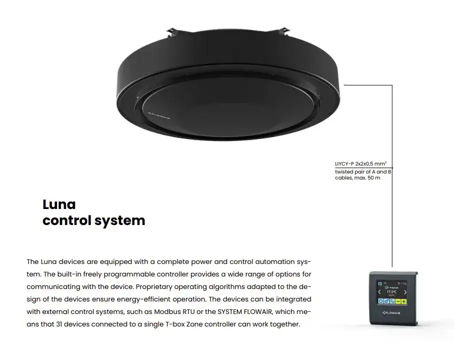 Control system for our ceiling mounted commercial heaters from Flexiheat UK