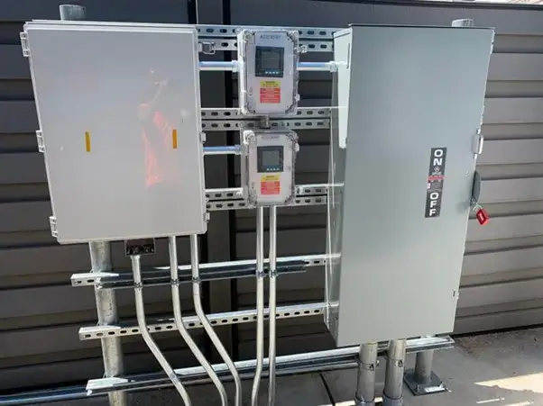 Using a frame to change these commercial wall mounted electric boilers into a floor mounted installation – Flexiheat UK